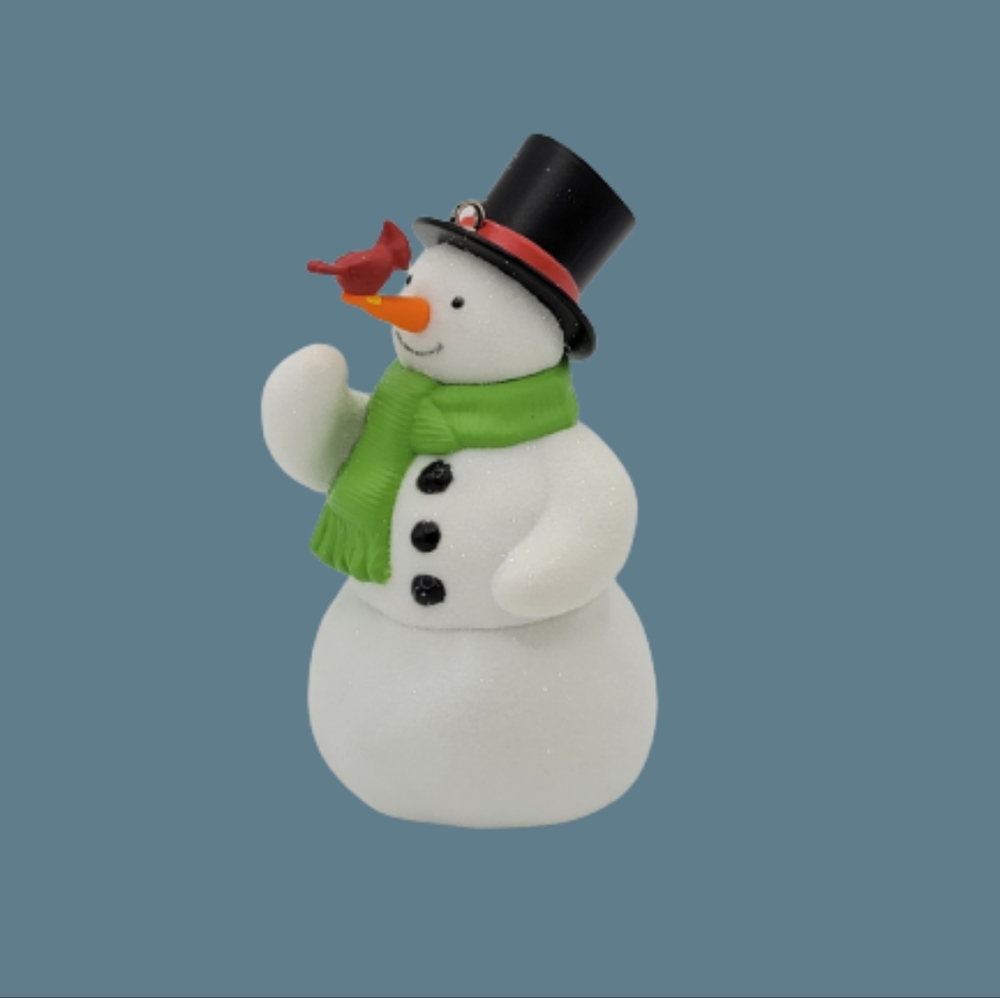 Hallmark Keepsake Winter Friends Snowman Cardinal Christmas Ornament w Box 2011